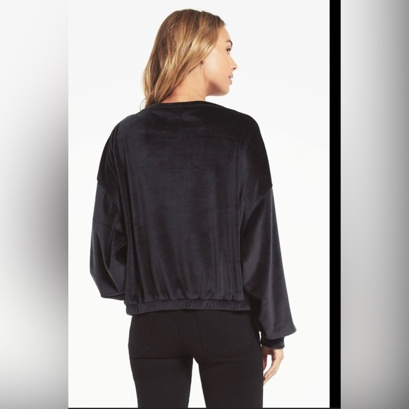 Z Supply Black Bodhi Velour Sweatshirt - Picture 6 of 6